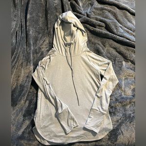 Athleta light grey hoody with thumb loops